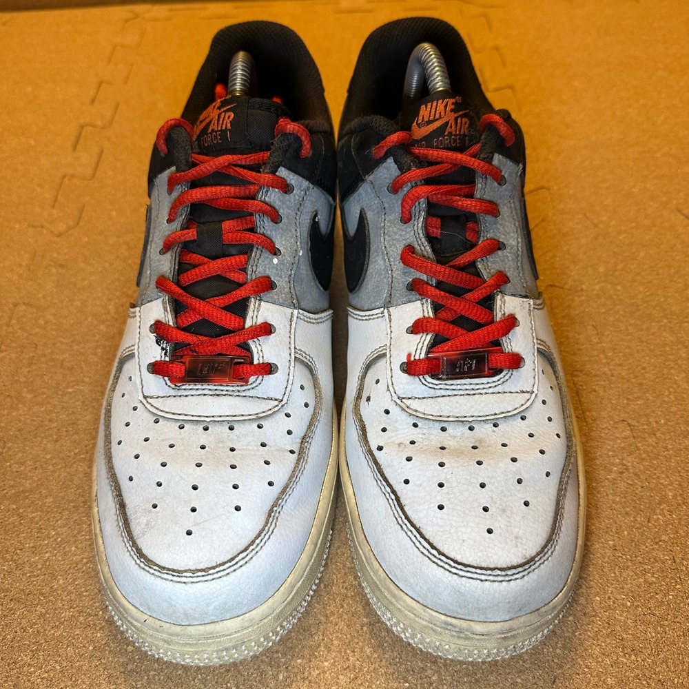 Nike Air Force 1 Low Mens 8.5 White Black Grey Red CZ0337-101 AF1 Sneakers - Picture 2 of 9